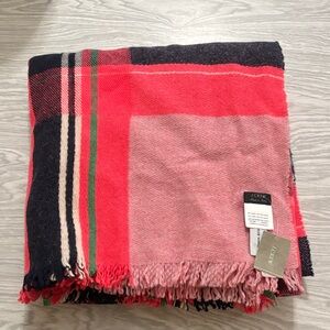 J. Crew Wool Throw Blanket, NWT